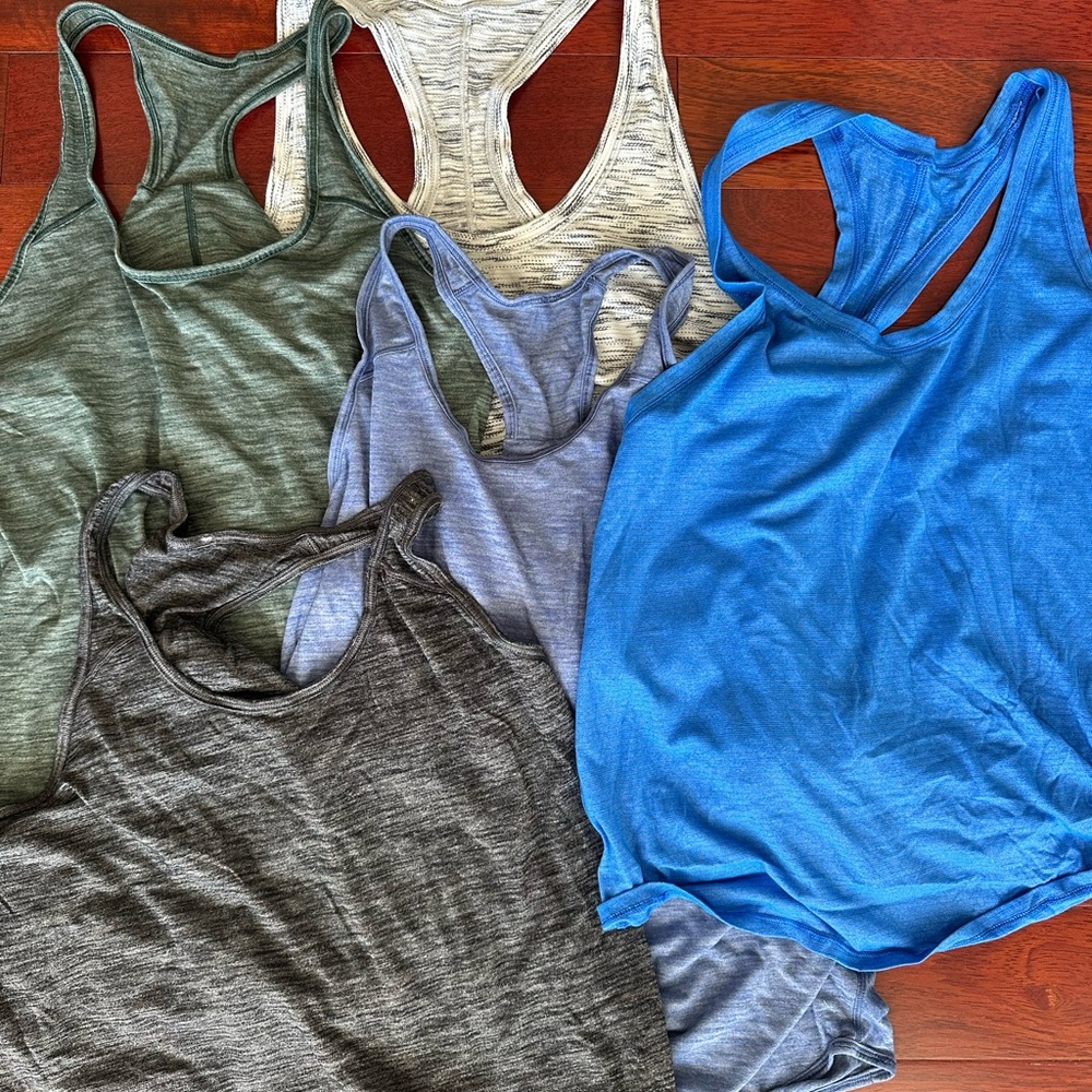 lululemon Women's Tank Tops - Blue, Green, Gray, Heather Gray